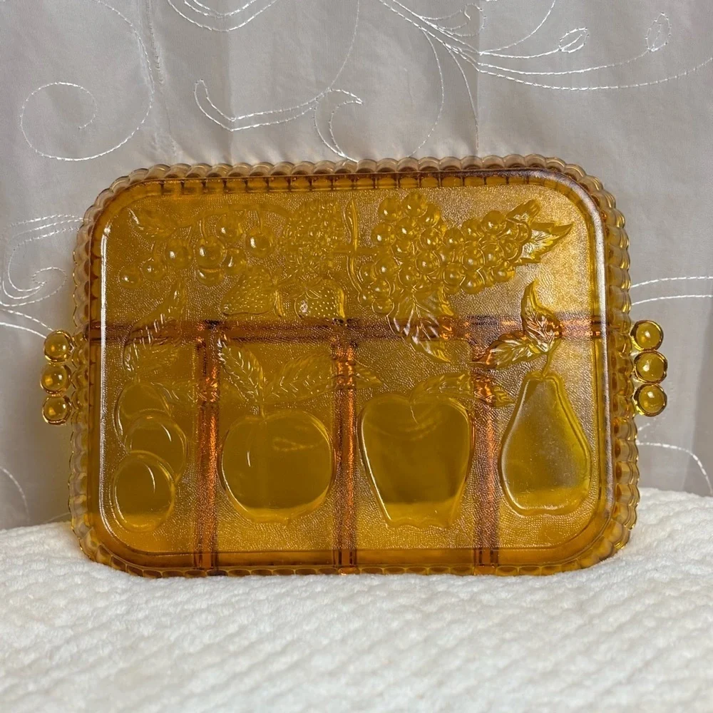 Vintage Indiana Glass 5 Part Relish Tray